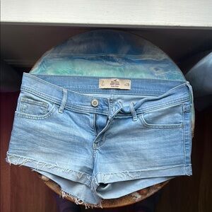 Hollister Light Blue Distressed Jean Shorts